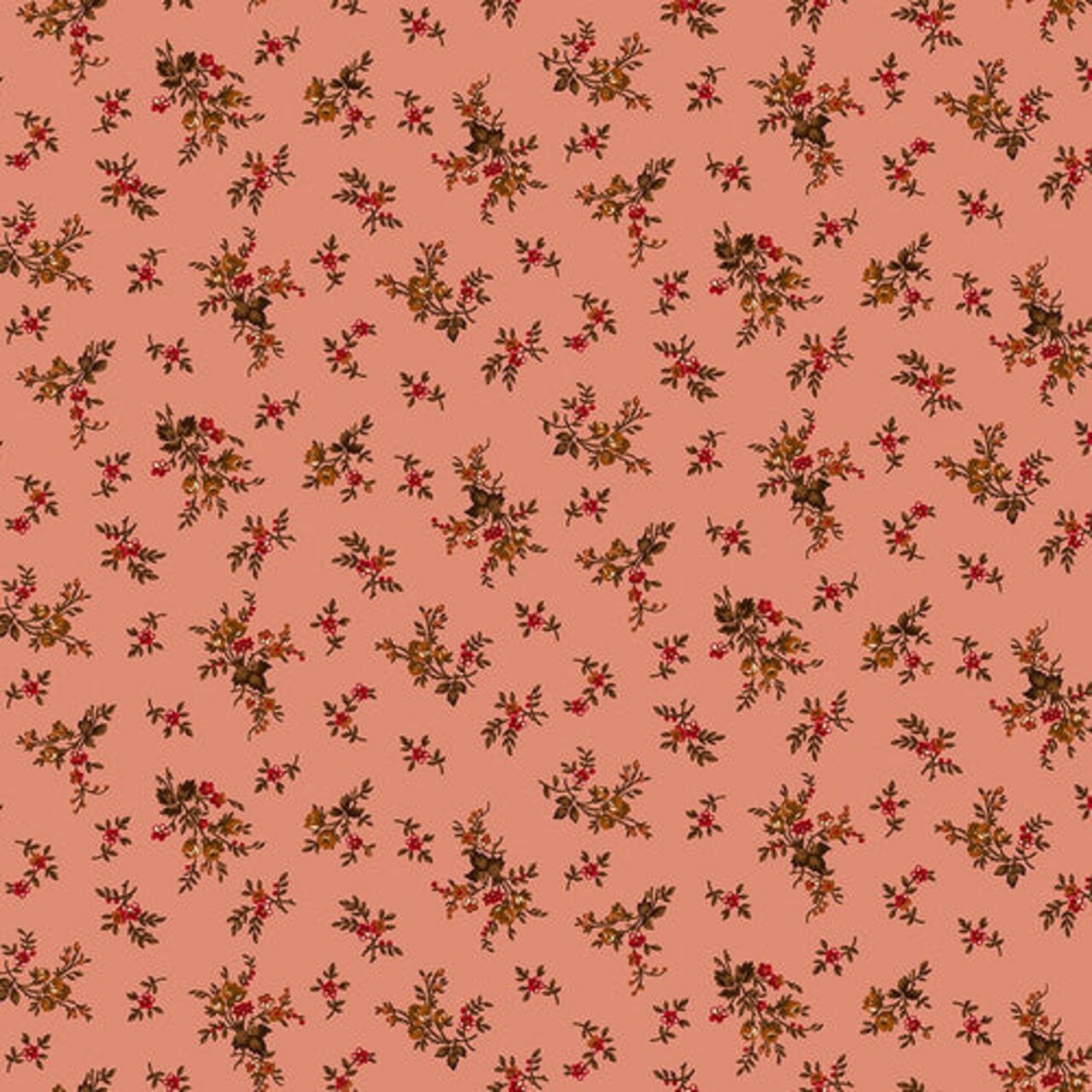 Fabric Henry Glass Pink Vintage Floral Scrap Basket Favorites by the Quarter Yard 1513-22